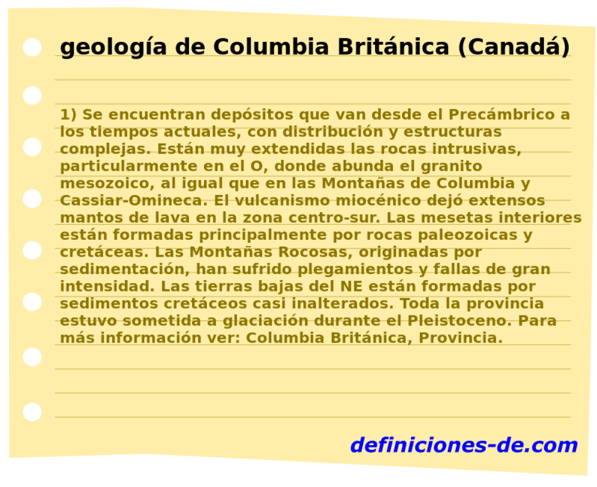geologa de Columbia Britnica (Canad) 