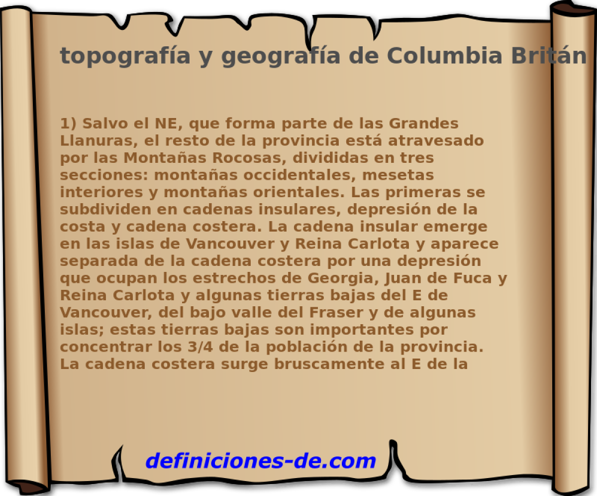 topografa y geografa de Columbia Britnica (Canad) 