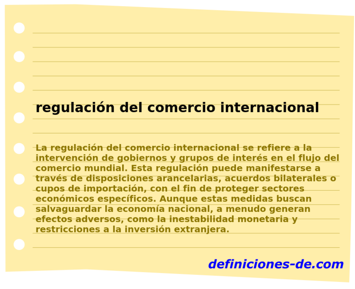 regulación del comercio internacional 