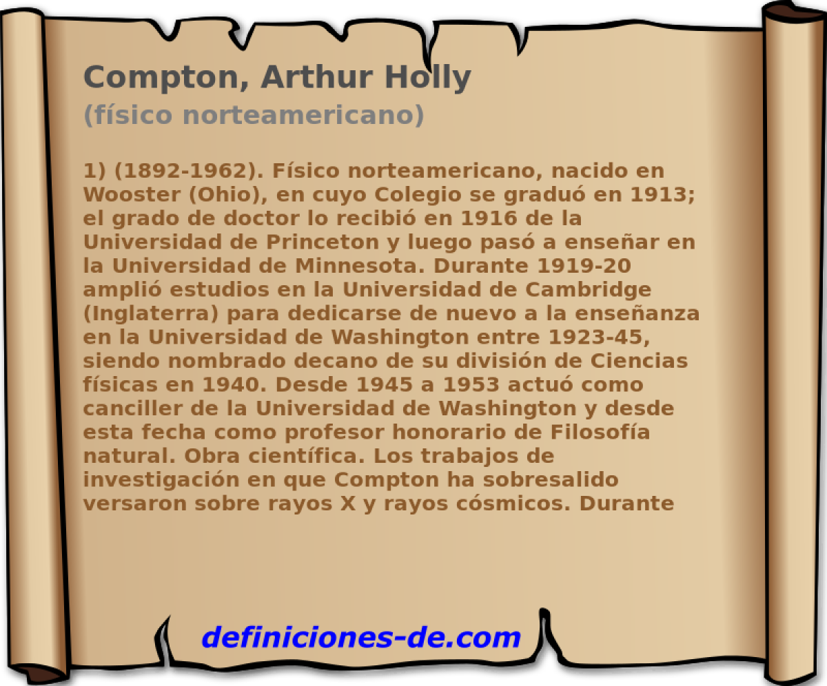 Compton, Arthur Holly (fsico norteamericano)