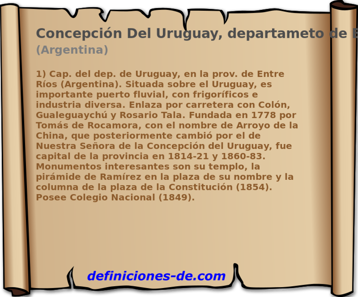 Concepcin Del Uruguay, departameto de Entre Ros (Argentina)