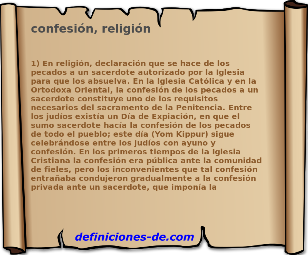 confesin, religin 