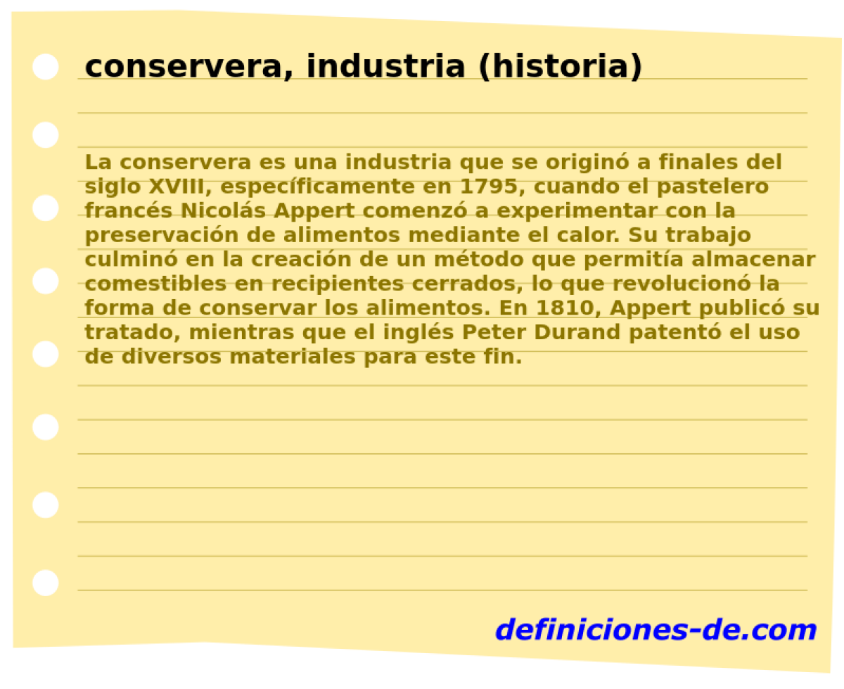 conservera, industria (historia) 