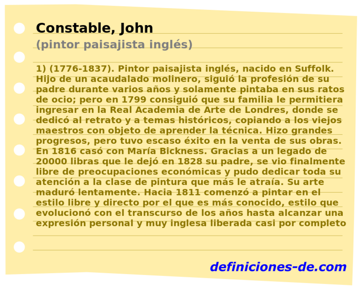 Constable, John (pintor paisajista ingls)