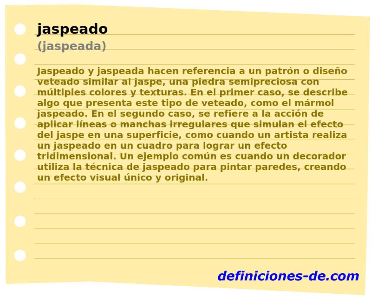 jaspeado (jaspeada)