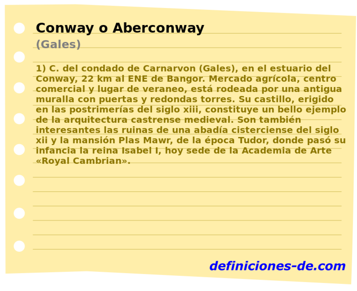 Conway o Aberconway (Gales)