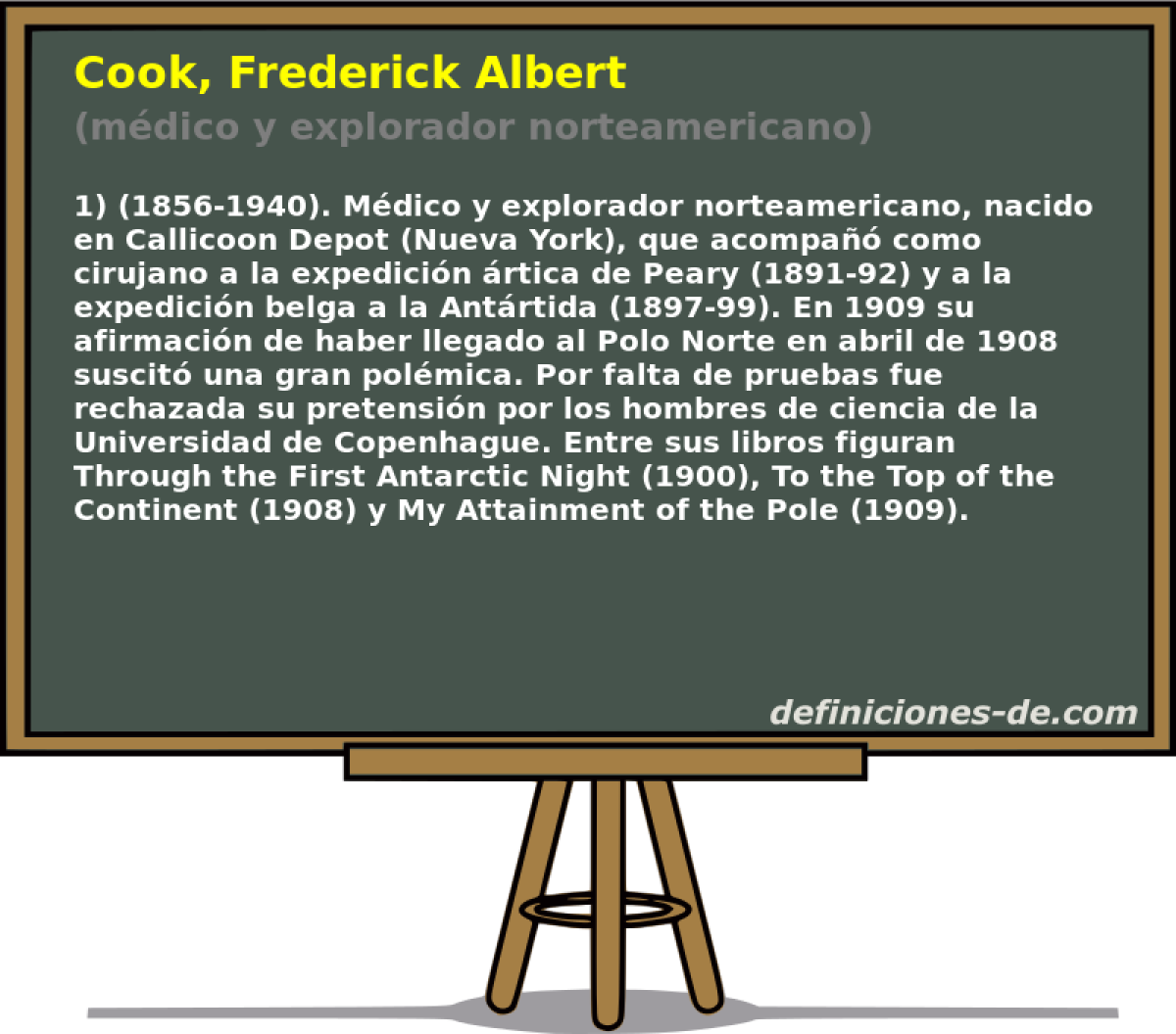 Cook, Frederick Albert (mdico y explorador norteamericano)