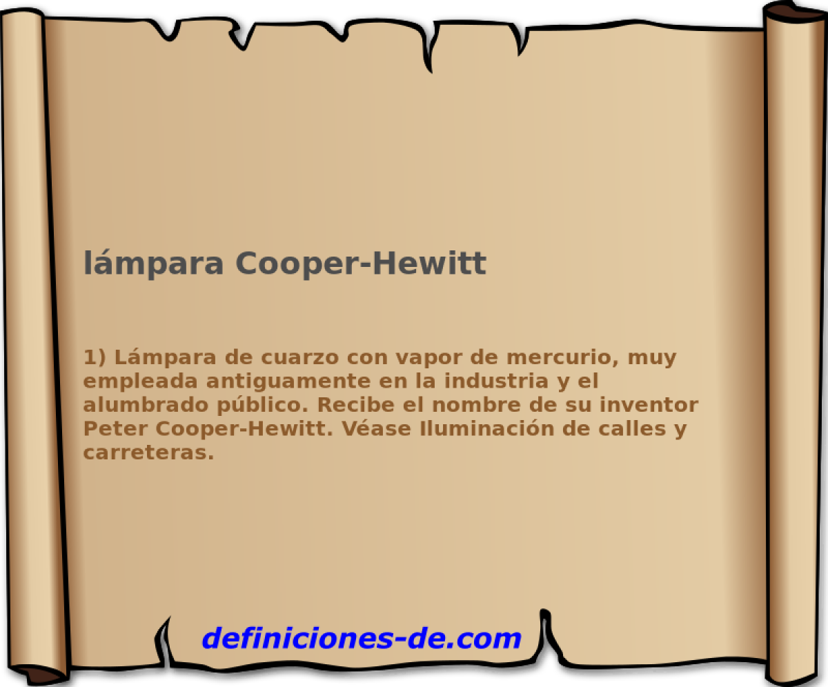 lmpara Cooper-Hewitt 