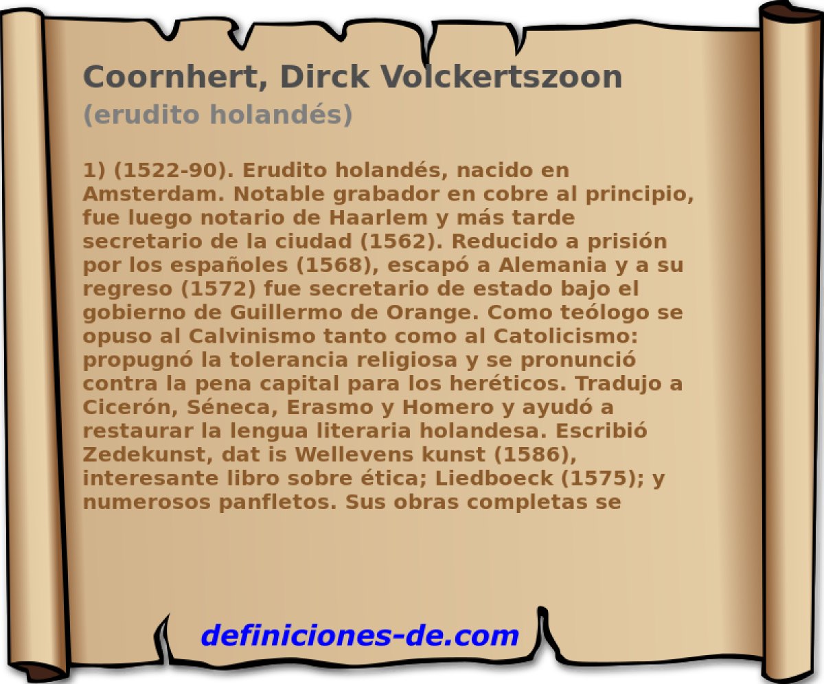Coornhert, Dirck Volckertszoon (erudito holands)