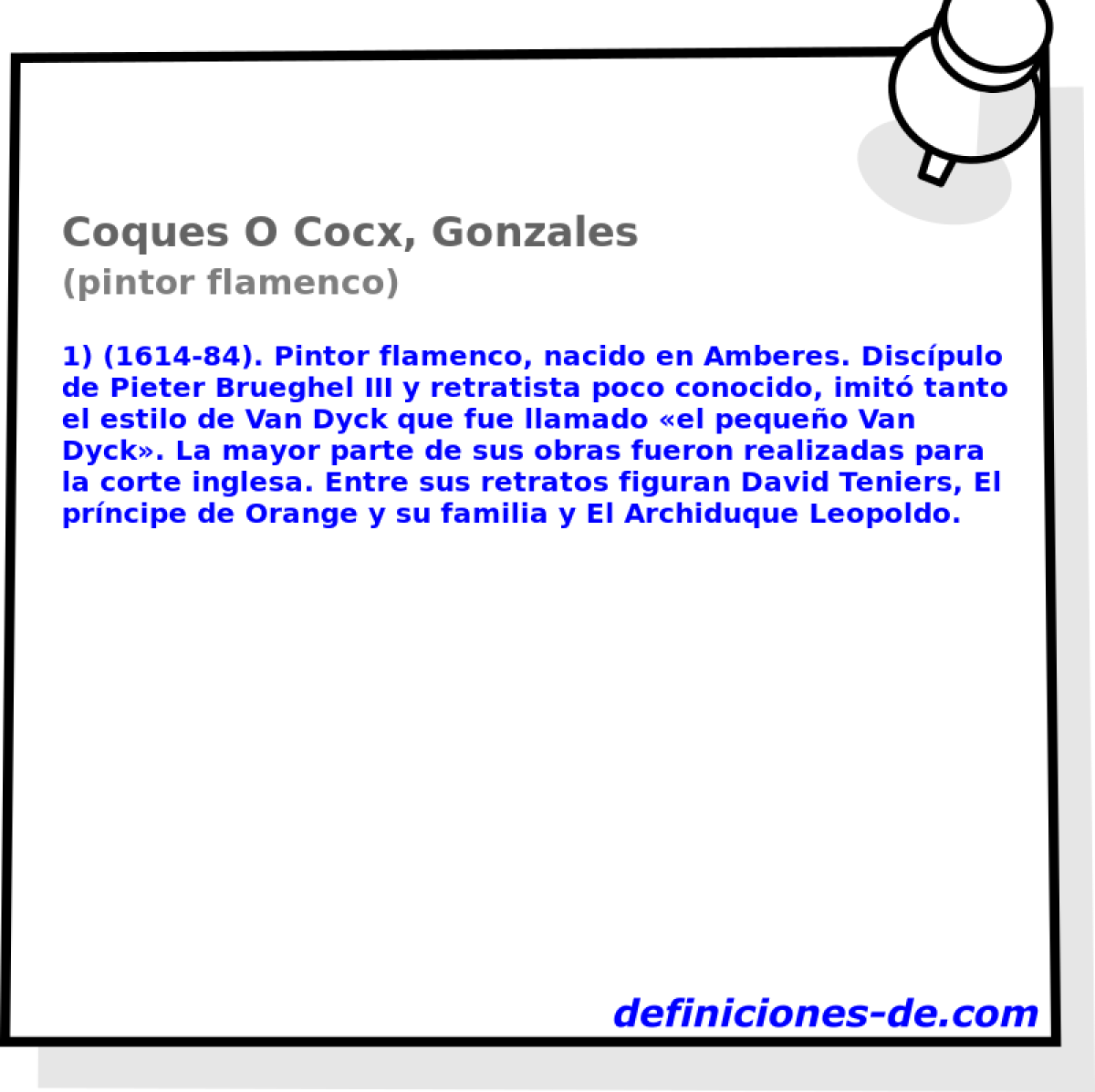 Coques O Cocx, Gonzales (pintor flamenco)
