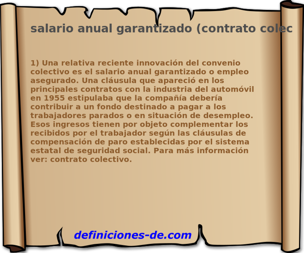 salario anual garantizado (contrato colectivo) 