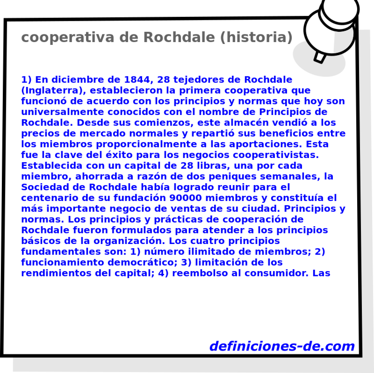 cooperativa de Rochdale (historia) 