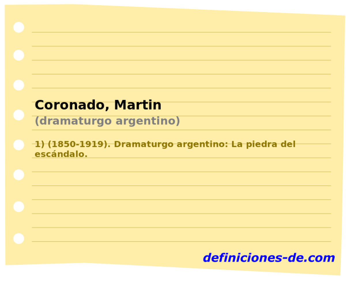 Coronado, Martin (dramaturgo argentino)