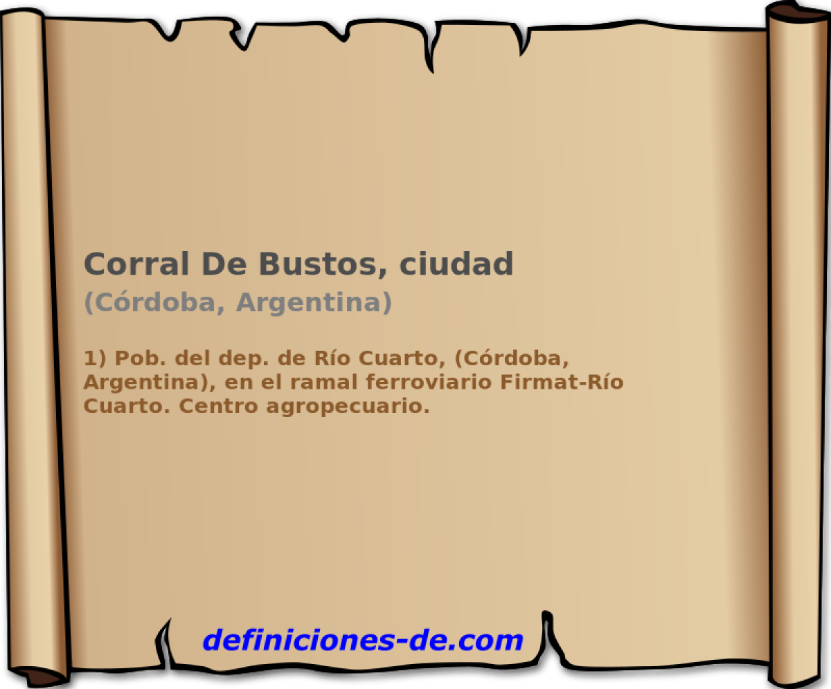 Corral De Bustos, ciudad (Crdoba, Argentina)