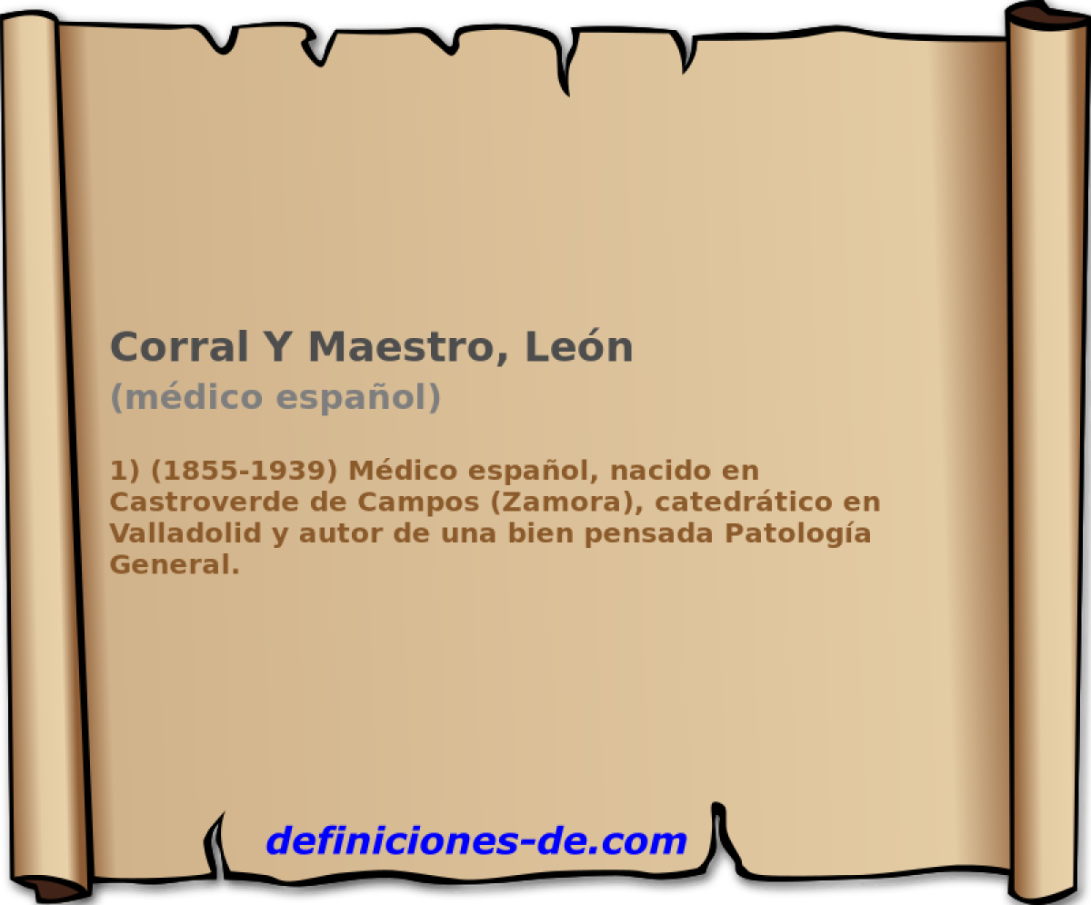 Corral Y Maestro, Len (mdico espaol)