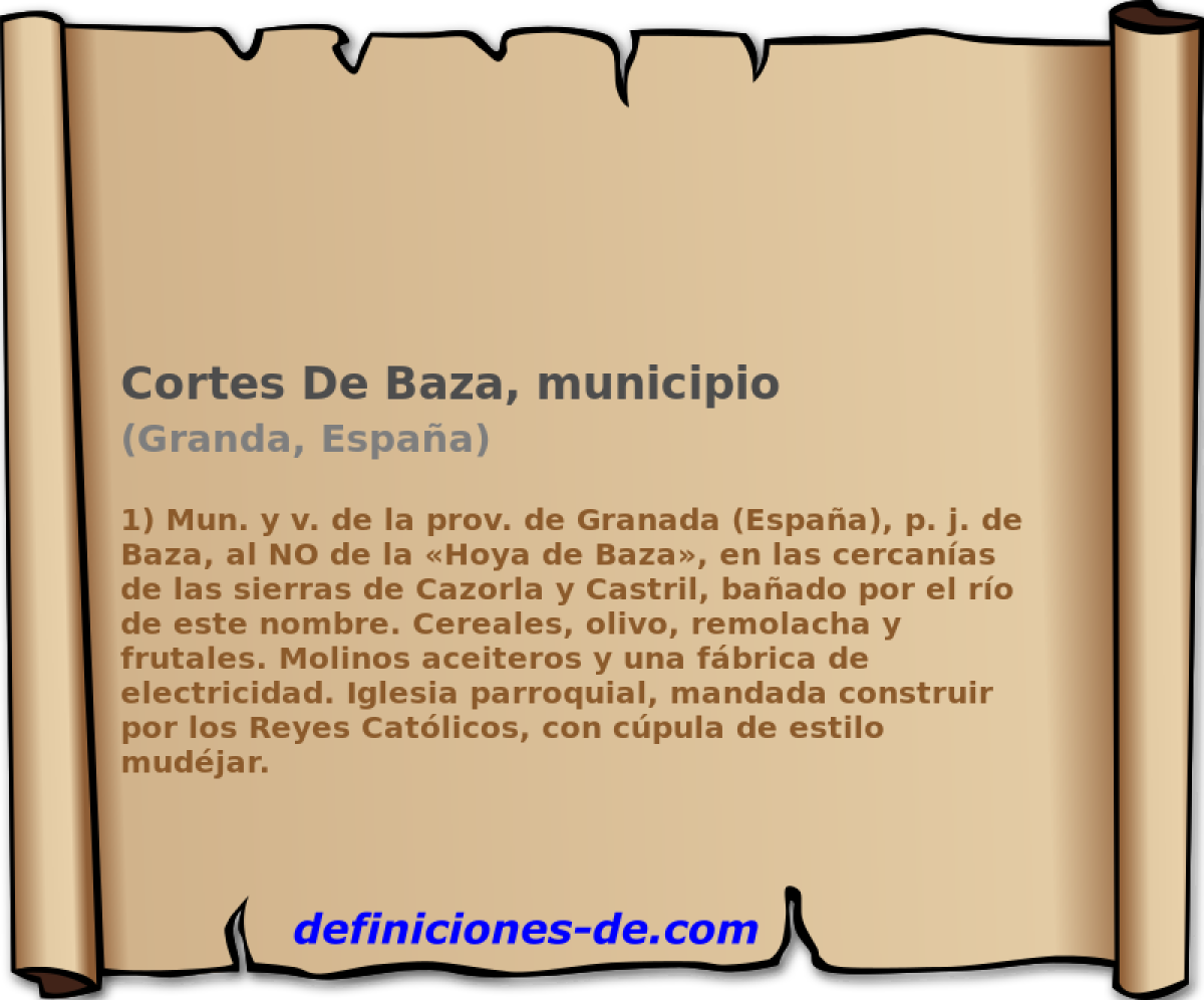 Cortes De Baza, municipio (Granda, Espaa)