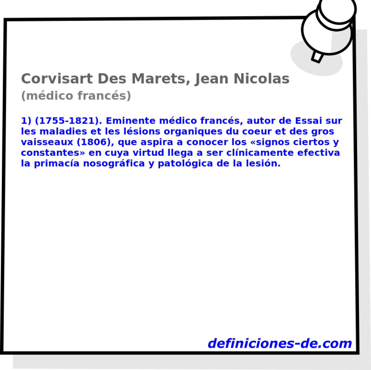 Corvisart Des Marets, Jean Nicolas (mdico francs)