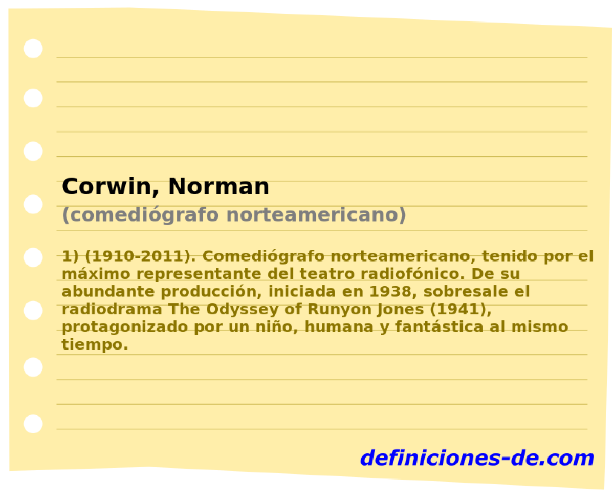 Corwin, Norman (comedigrafo norteamericano)