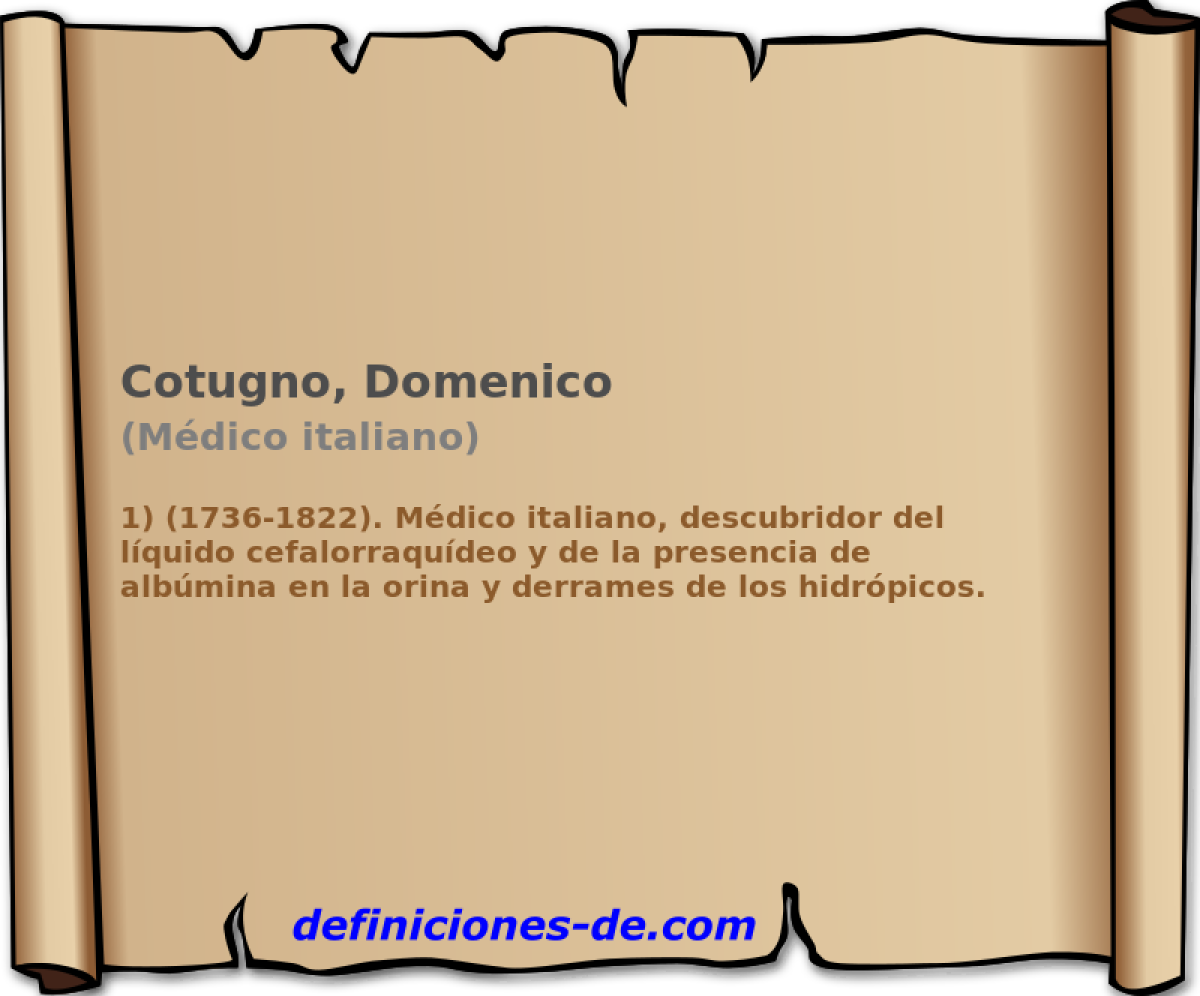 Cotugno, Domenico (Mdico italiano)