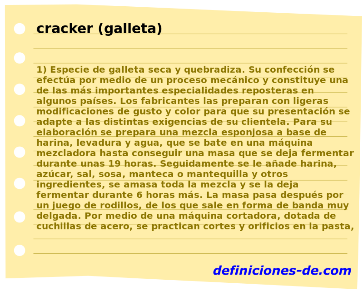 cracker (galleta) 
