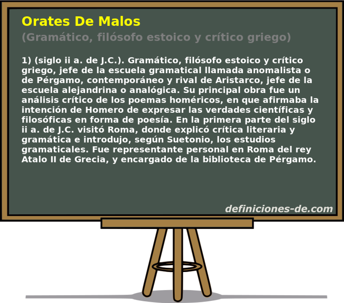 Orates De Malos (Gramtico, filsofo estoico y crtico griego)