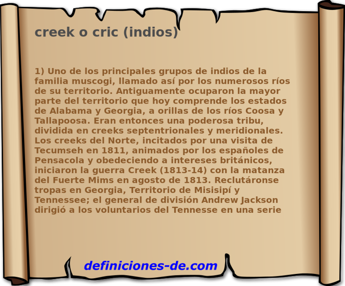 creek o cric (indios) 