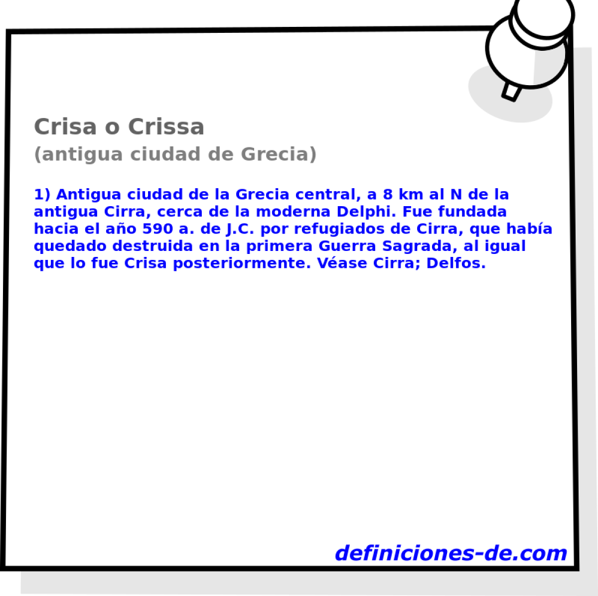 Crisa o Crissa (antigua ciudad de Grecia)