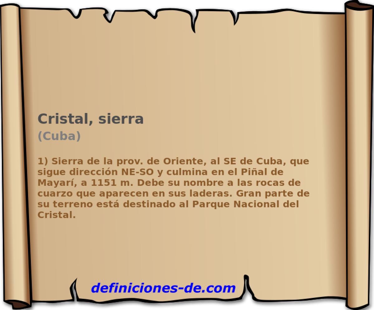 Cristal, sierra (Cuba)
