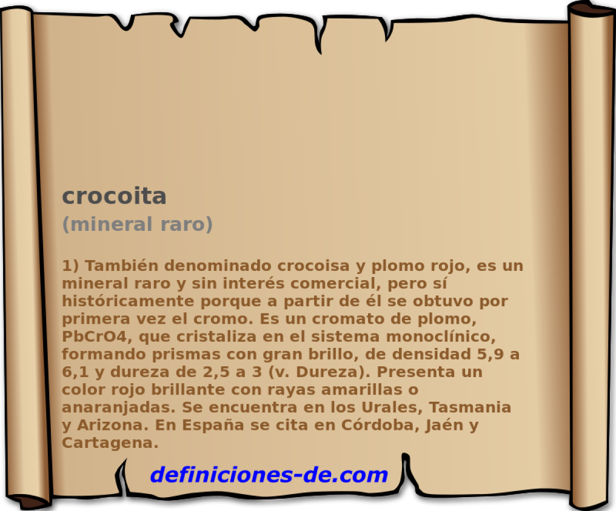 crocoita (mineral raro)