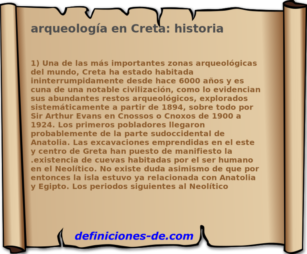 arqueologa en Creta: historia 