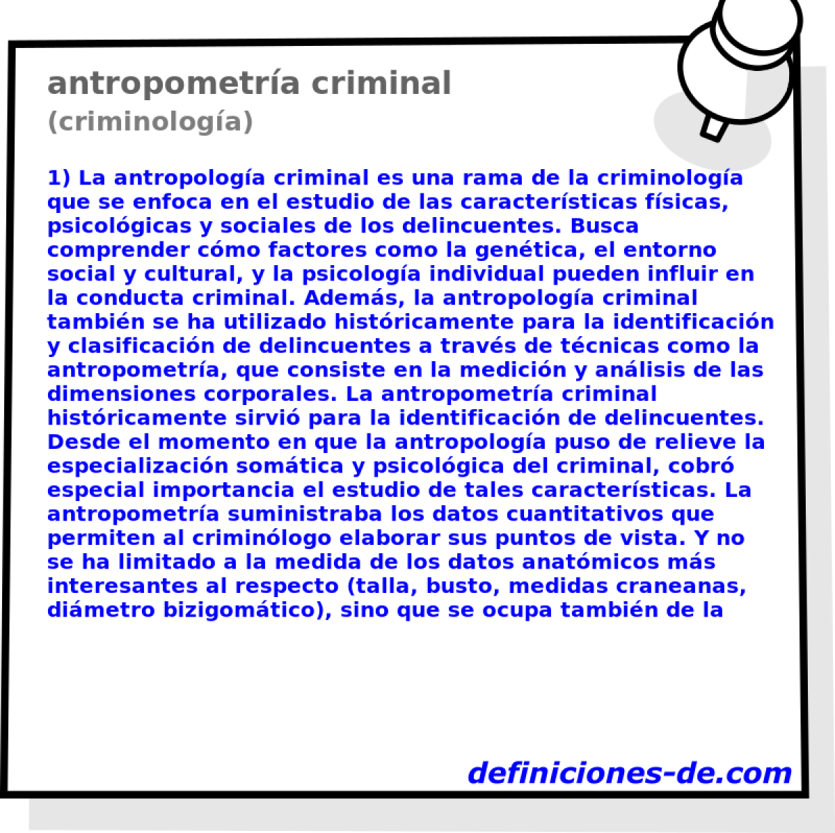antropometra criminal (criminologa)