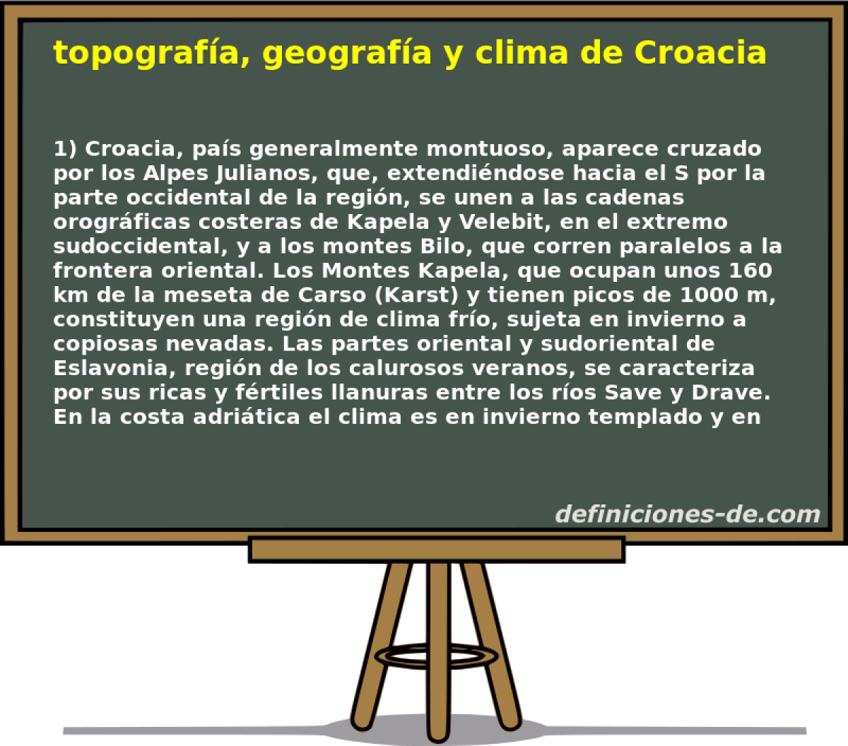 topografa, geografa y clima de Croacia 