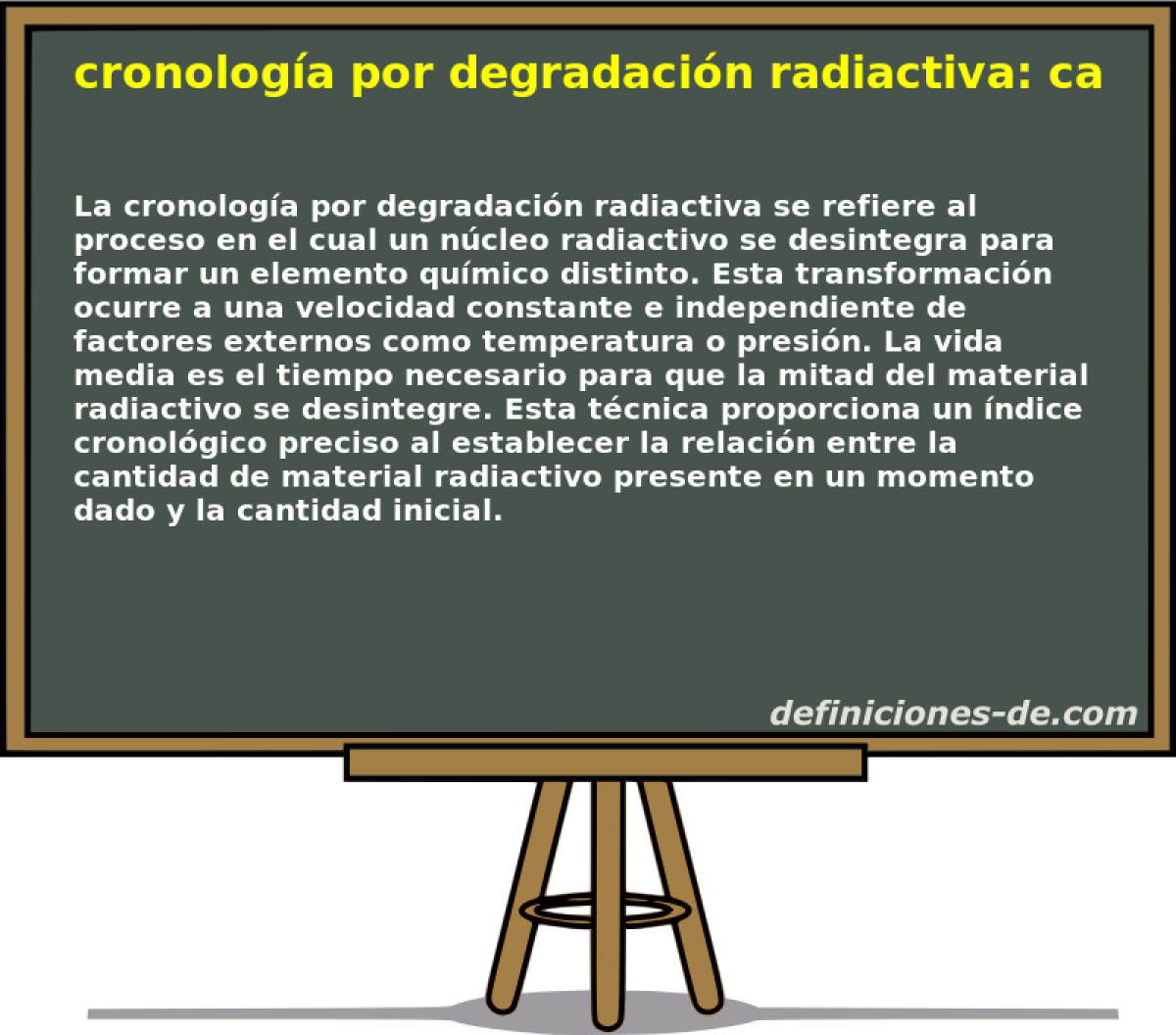 cronologa por degradacin radiactiva: carbono 14, entre otros 