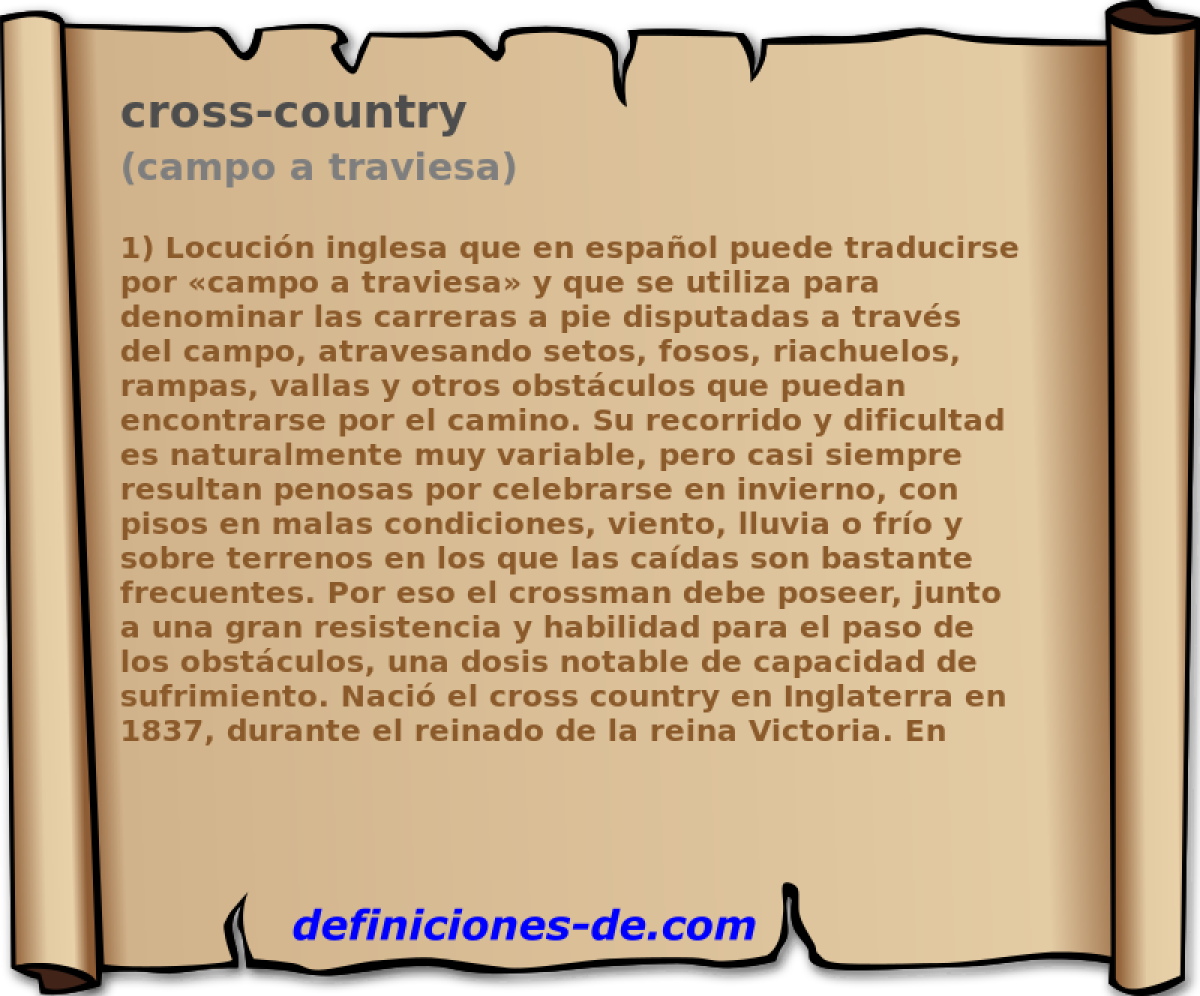 cross-country (campo a traviesa)