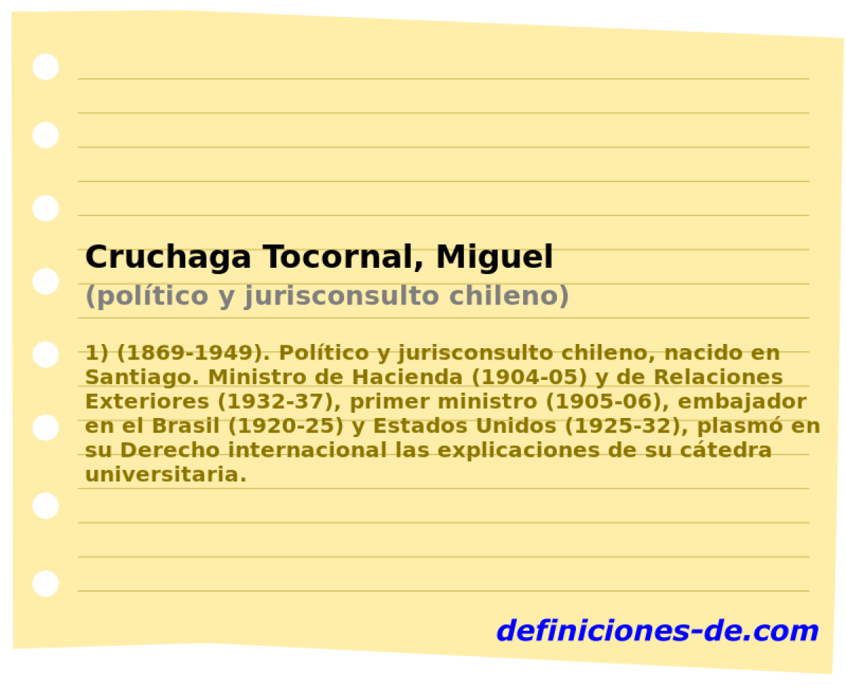 Cruchaga Tocornal, Miguel (poltico y jurisconsulto chileno)