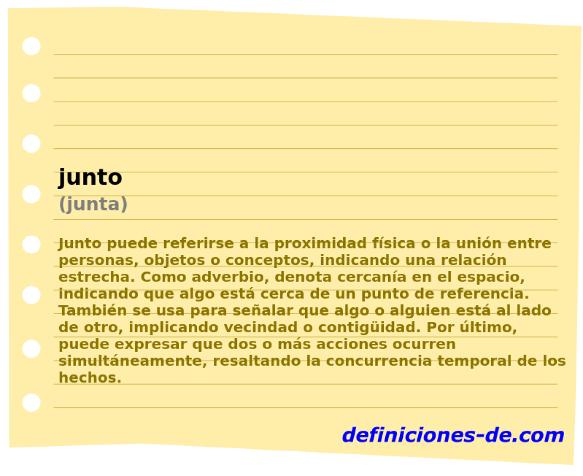 junto (junta)