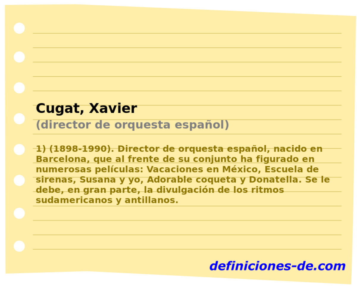 Cugat, Xavier (director de orquesta espaol)