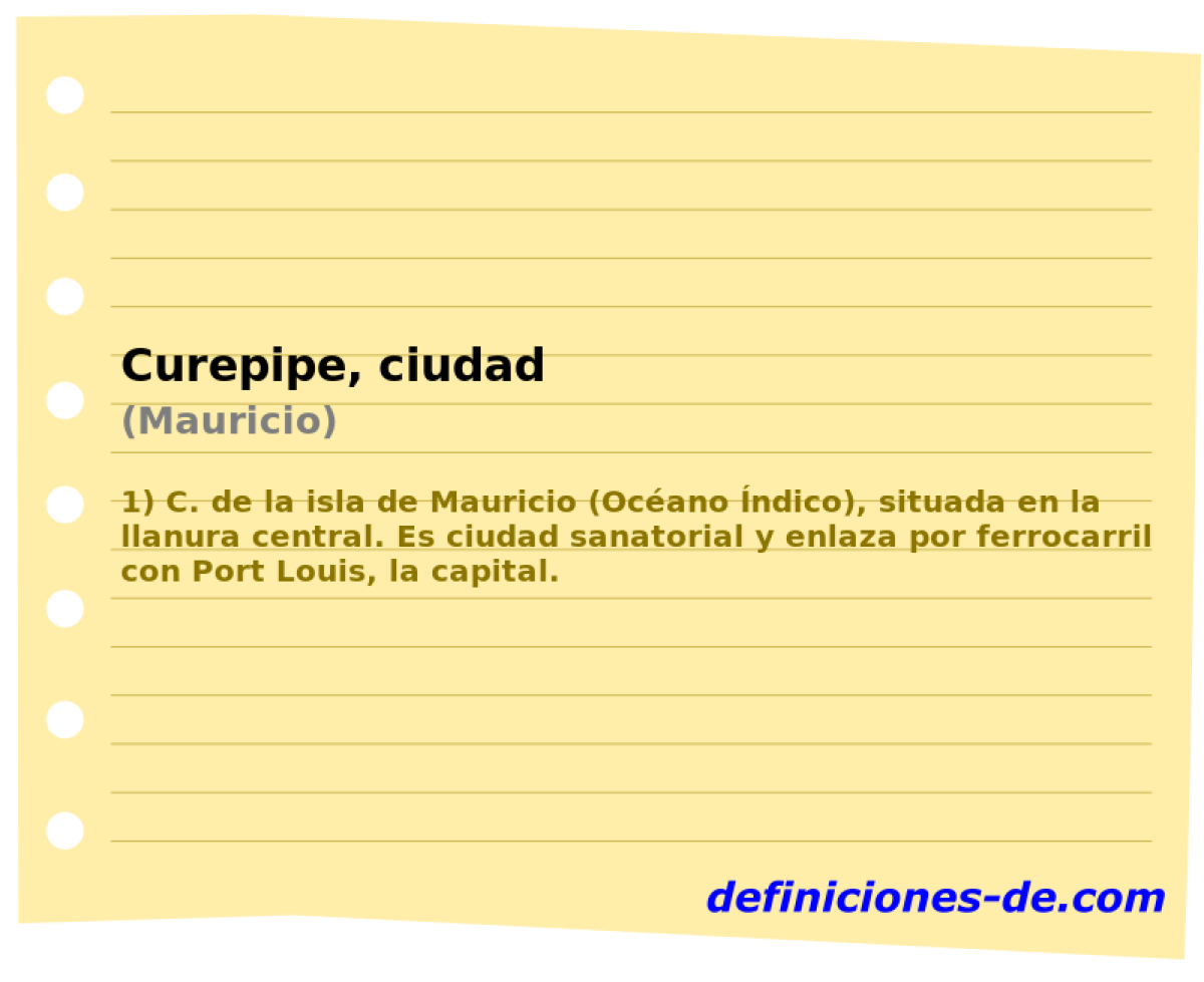 Curepipe, ciudad (Mauricio)