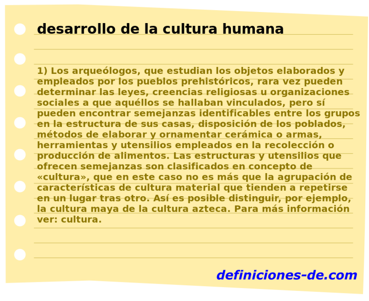 desarrollo de la cultura humana 