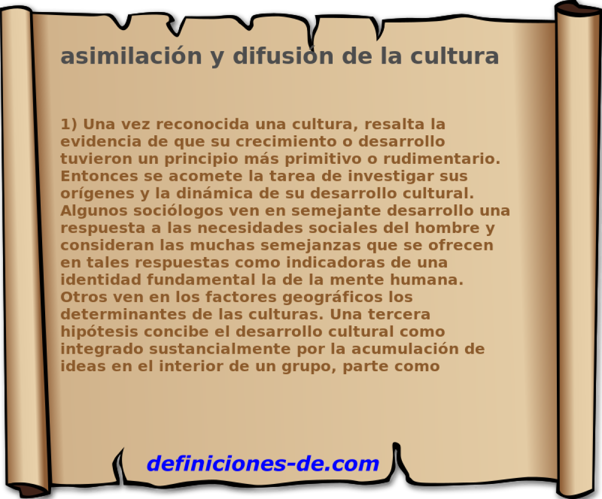 asimilacin y difusin de la cultura 