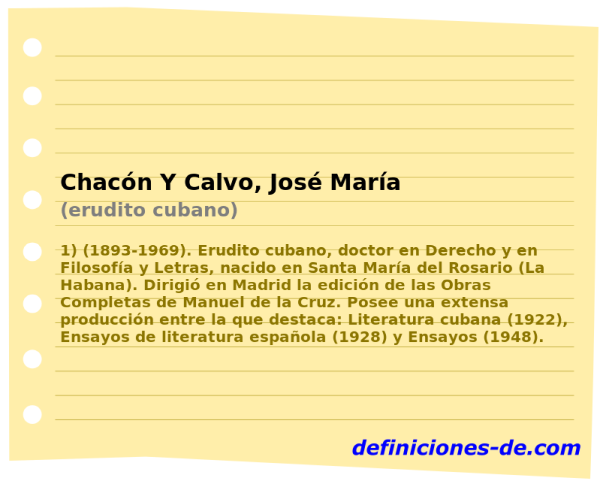 Chacn Y Calvo, Jos Mara (erudito cubano)