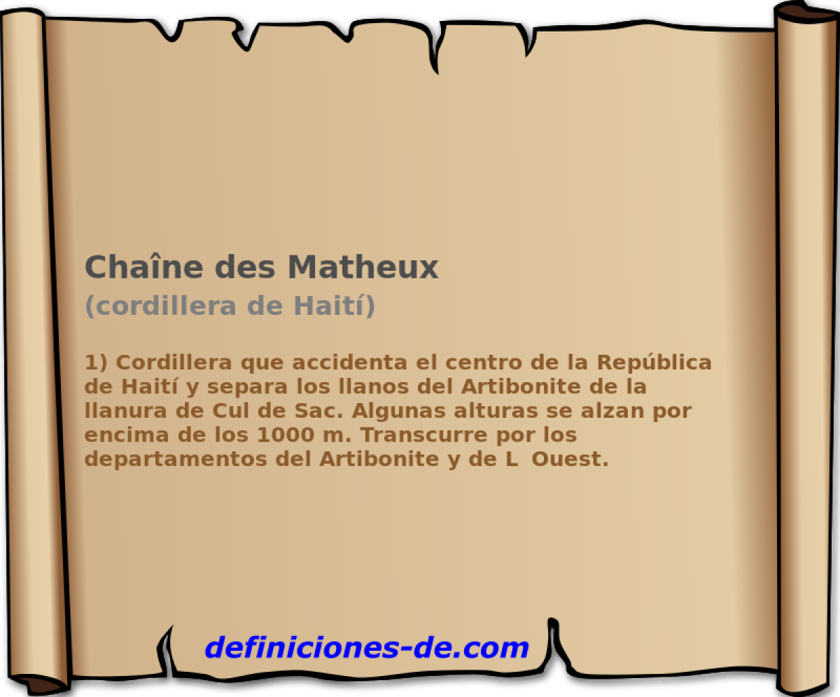 Chane des Matheux (cordillera de Hait)