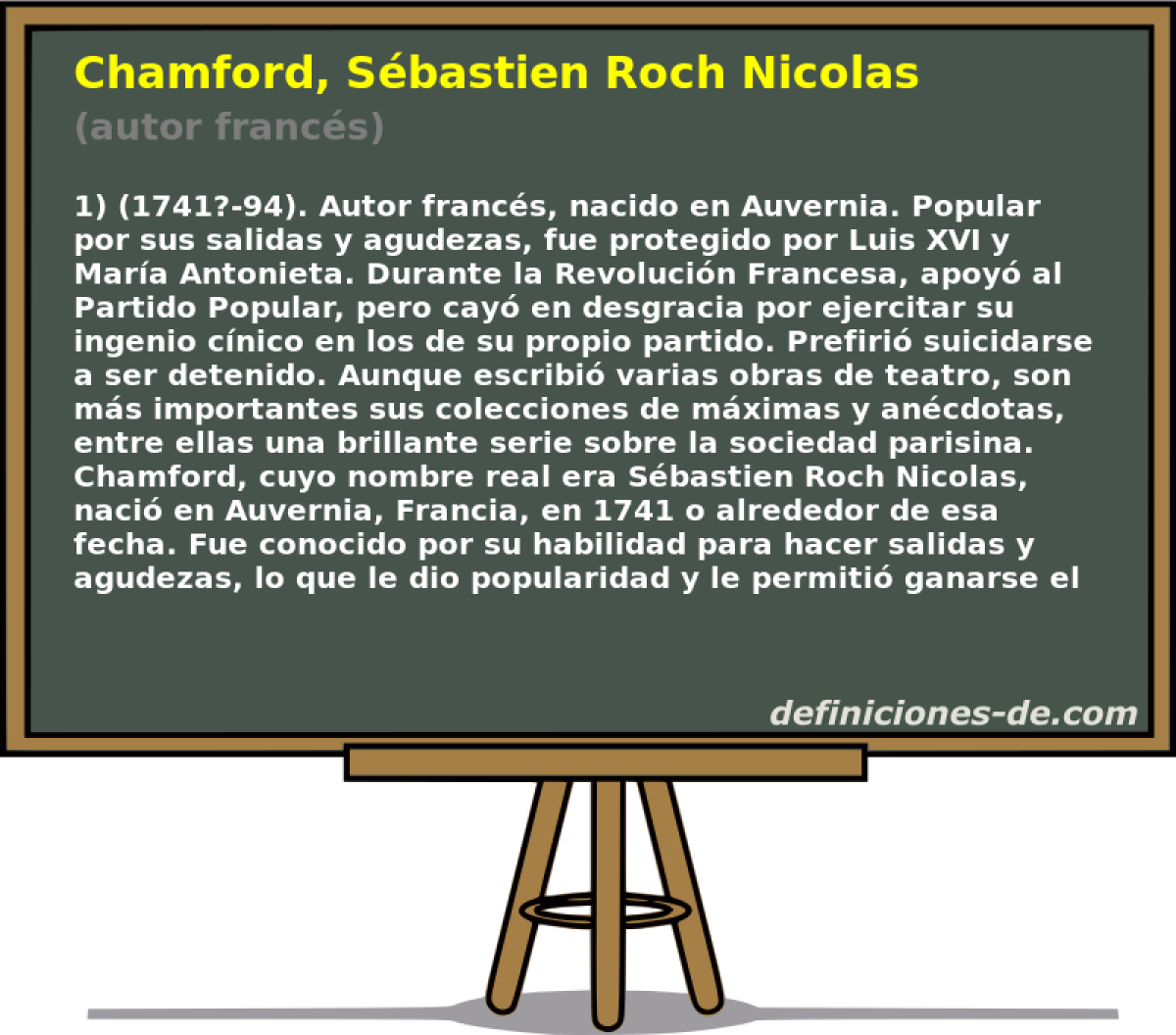 Chamford, Sbastien Roch Nicolas (autor francs)