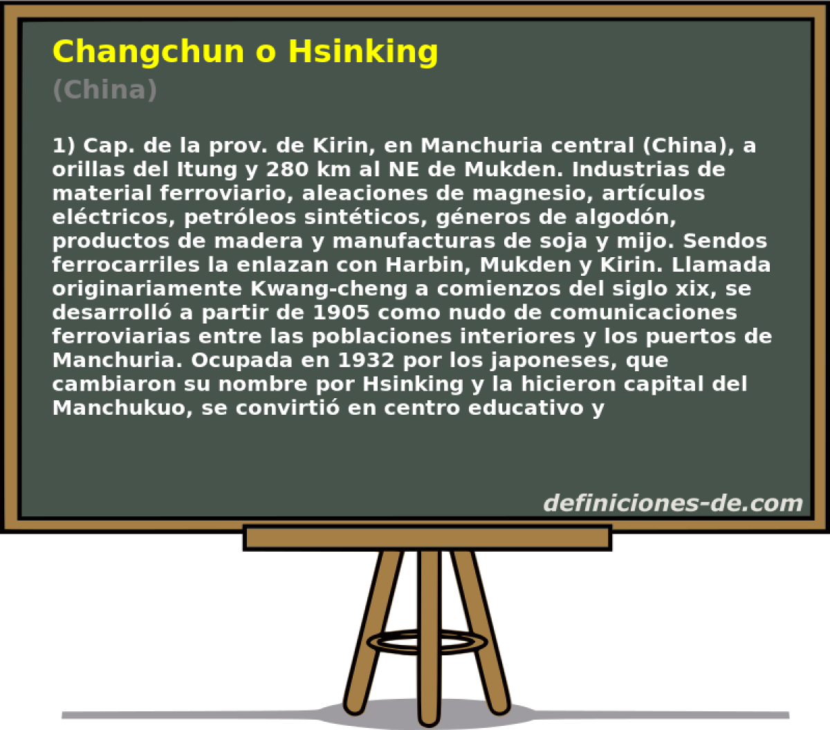 Changchun o Hsinking (China)