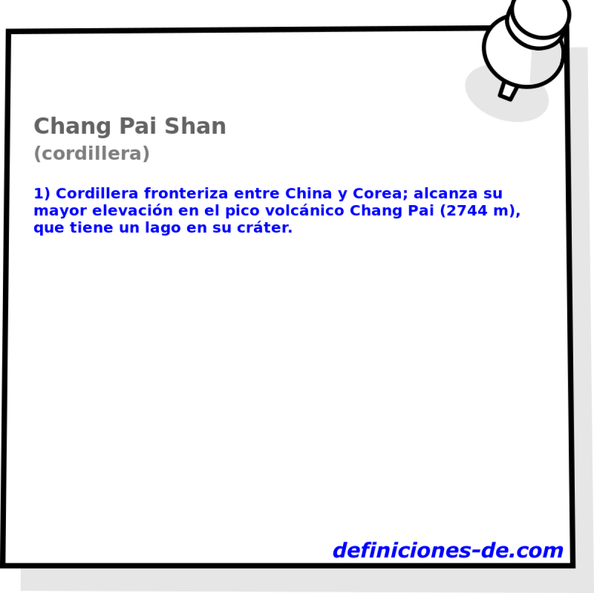 Chang Pai Shan (cordillera)