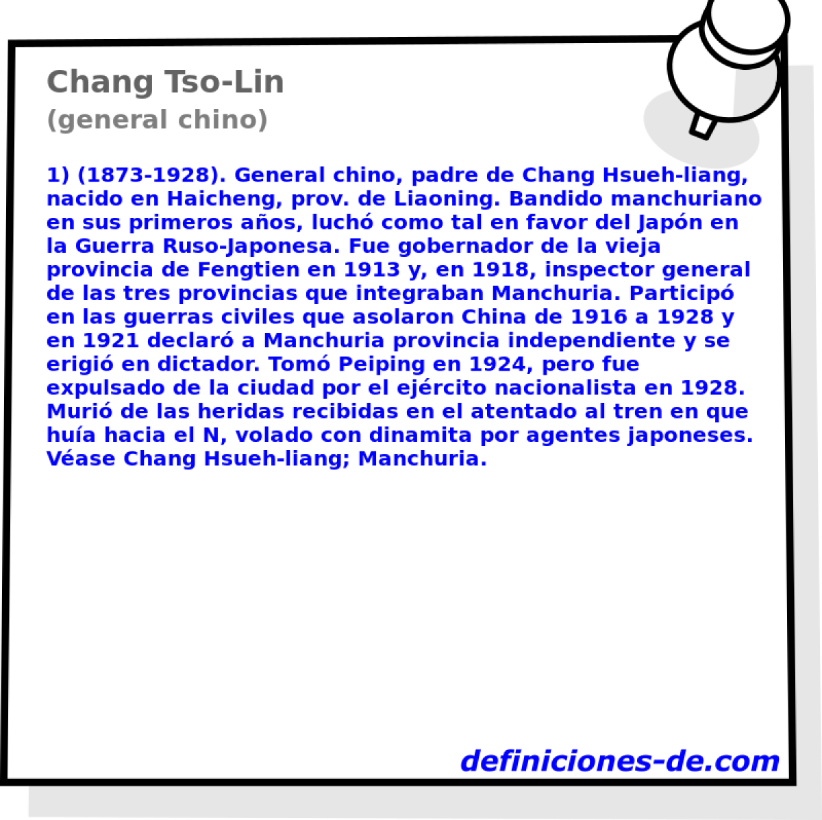 Chang Tso-Lin (general chino)