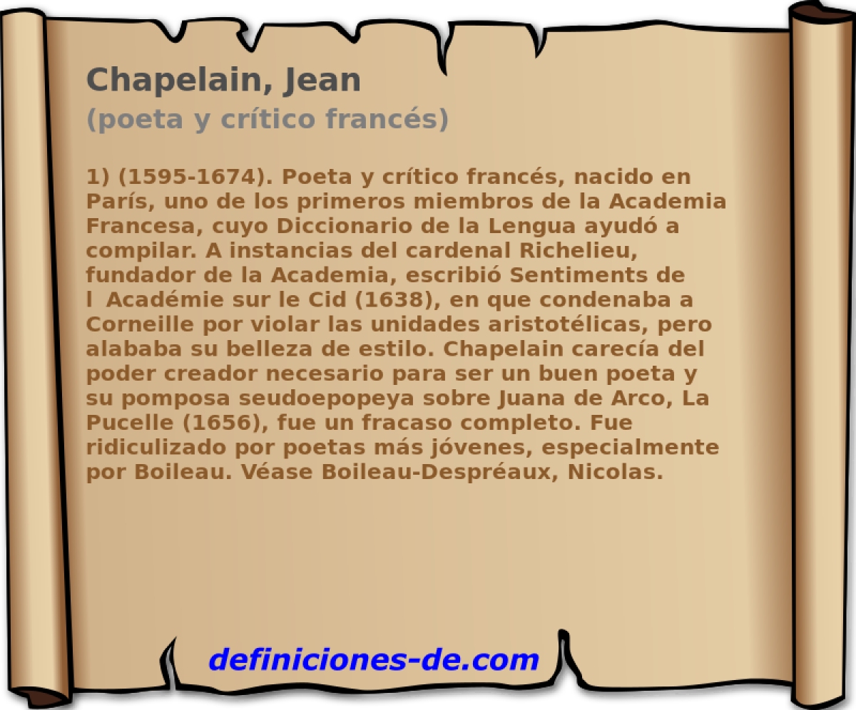 Chapelain, Jean (poeta y crtico francs)
