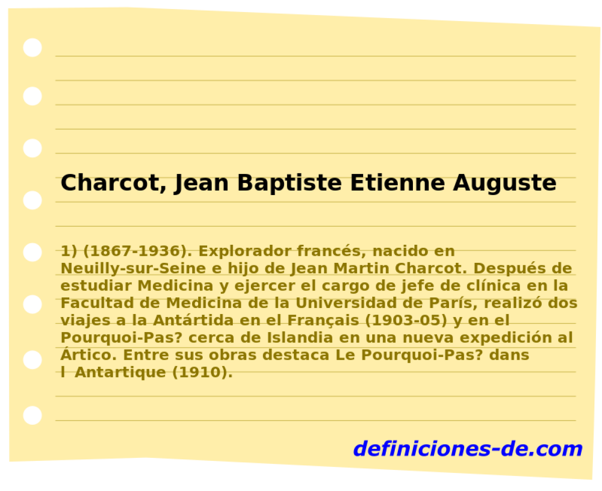 Charcot, Jean Baptiste Etienne Auguste 