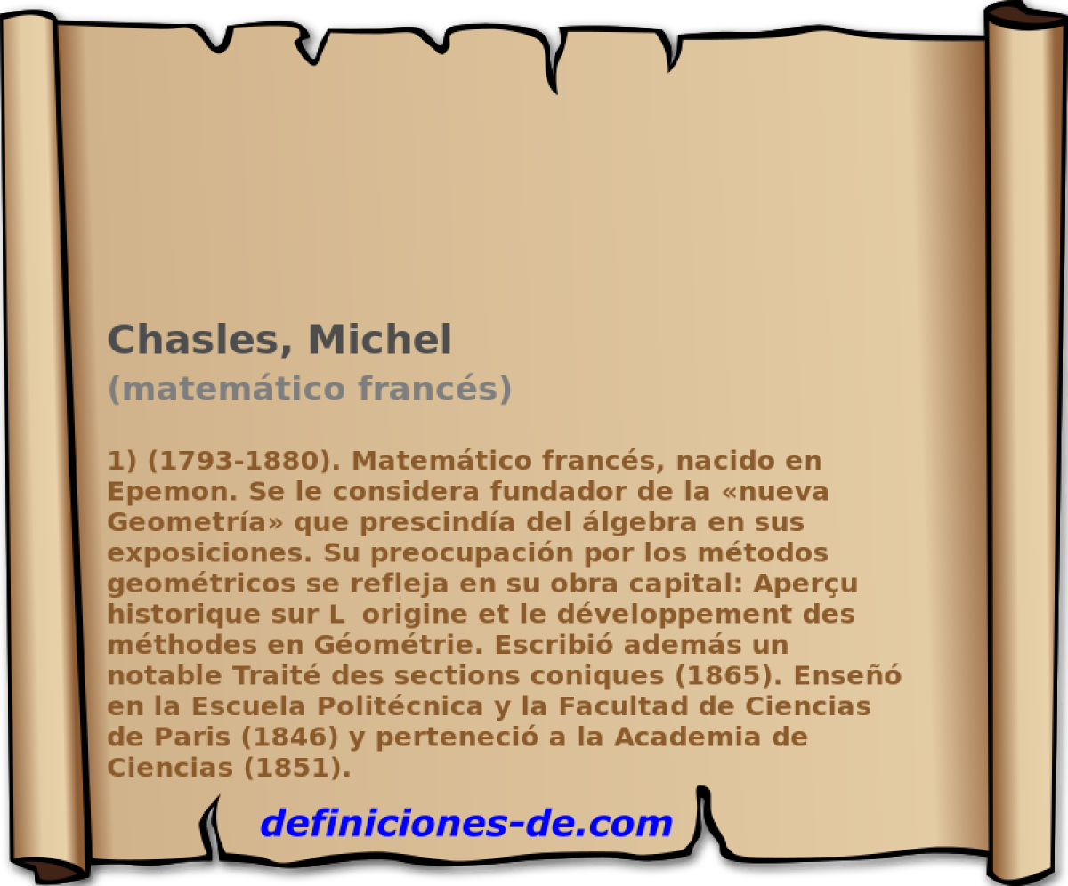 Chasles, Michel (matemtico francs)