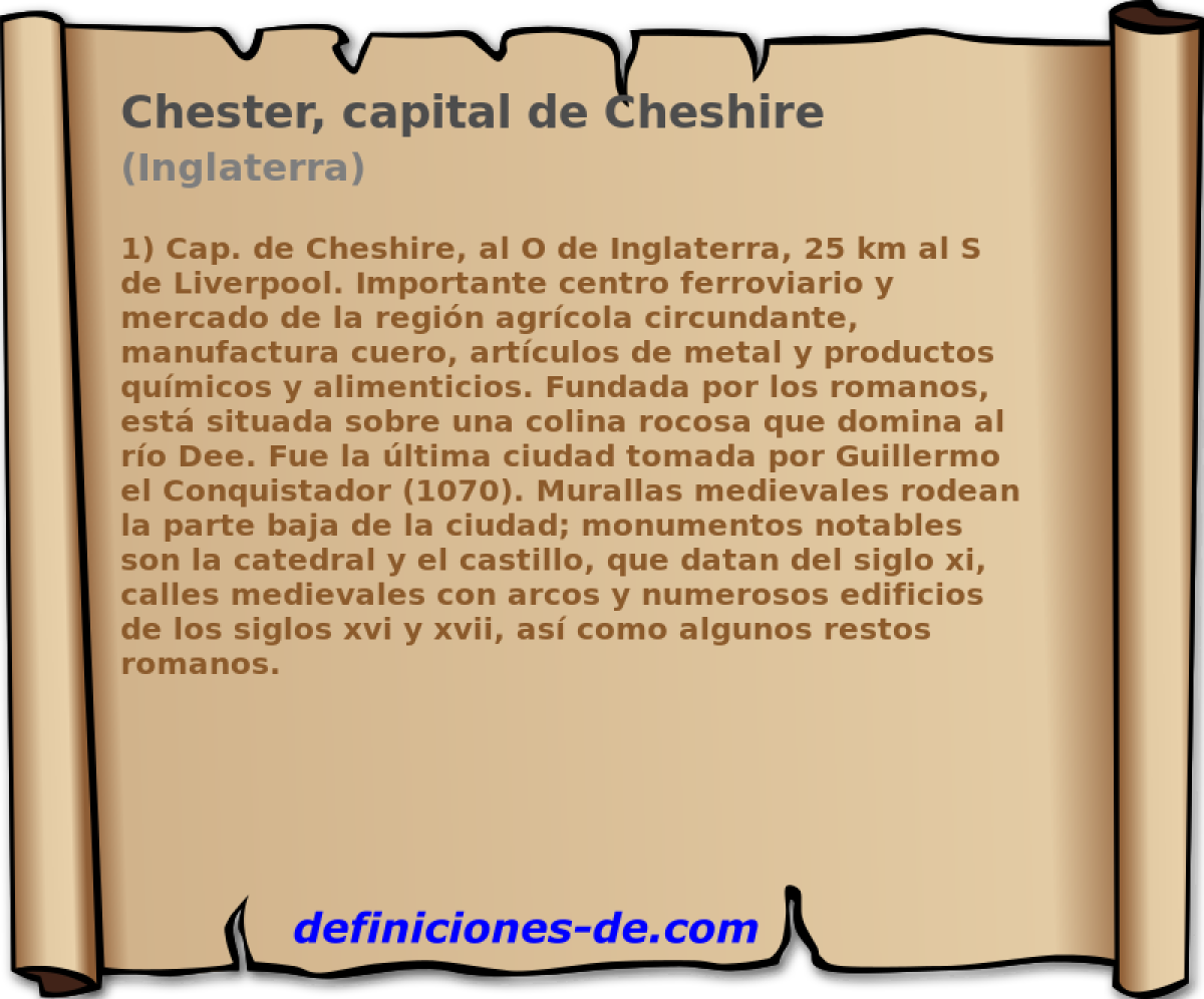 Chester, capital de Cheshire (Inglaterra)